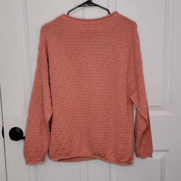 Garnet Hill Bobble Stitch Pullover Textured Sweater - Picture 3 of 12